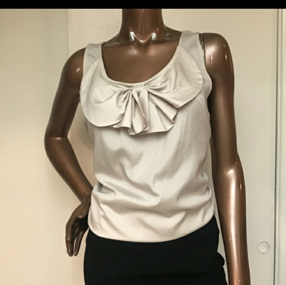 American Rag Fabric Bow Sleeveless Blouse